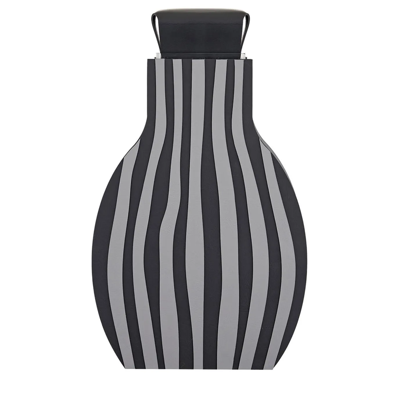 Vaso Otto a righe nero/grigio di Gianpaolo Venier