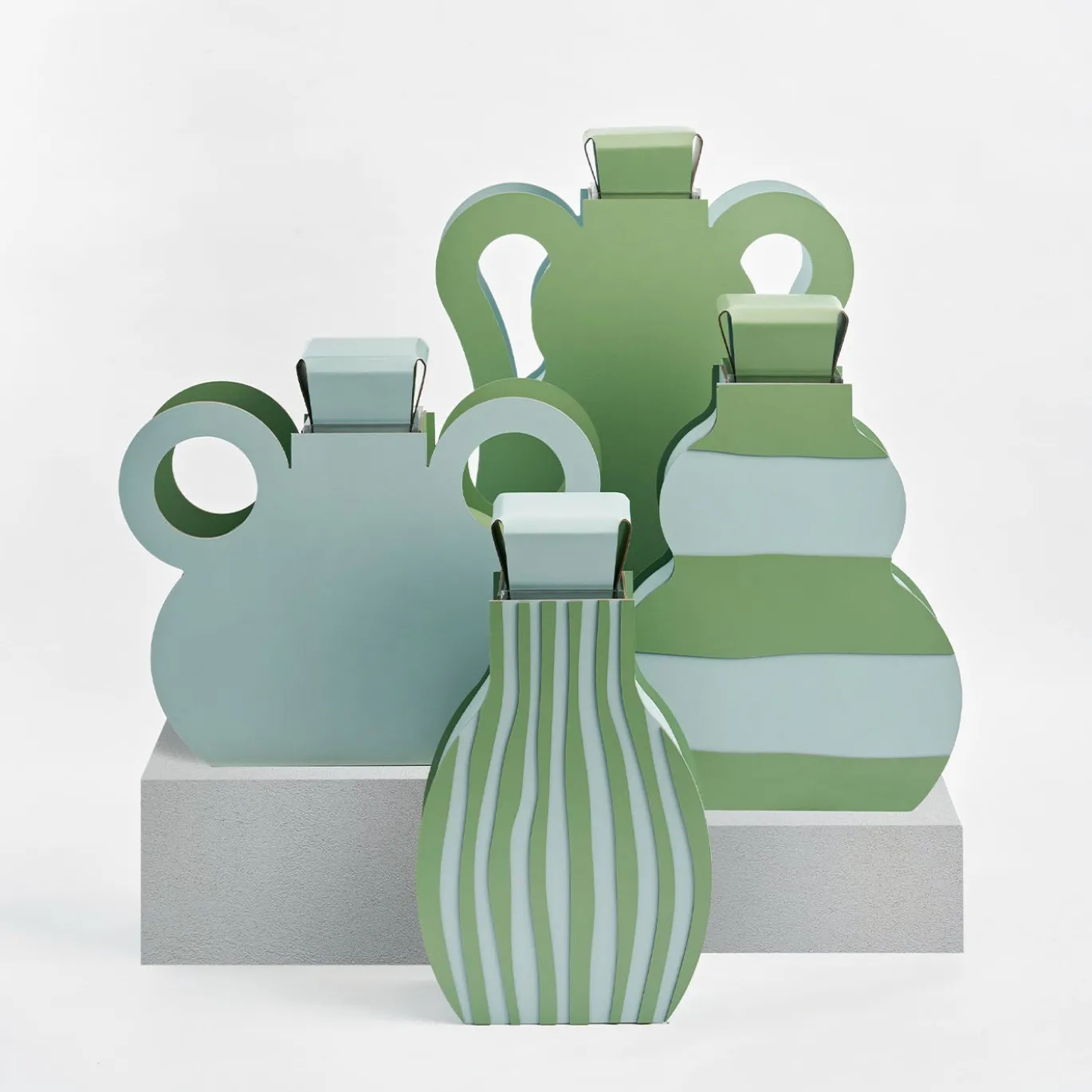 Vaso Otto Blue Sky/Eucalyptus di Gianpaolo Venier