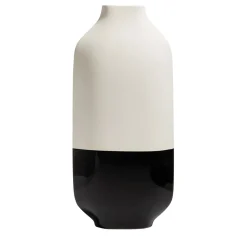 Vaso Palma alto in bianco e nero