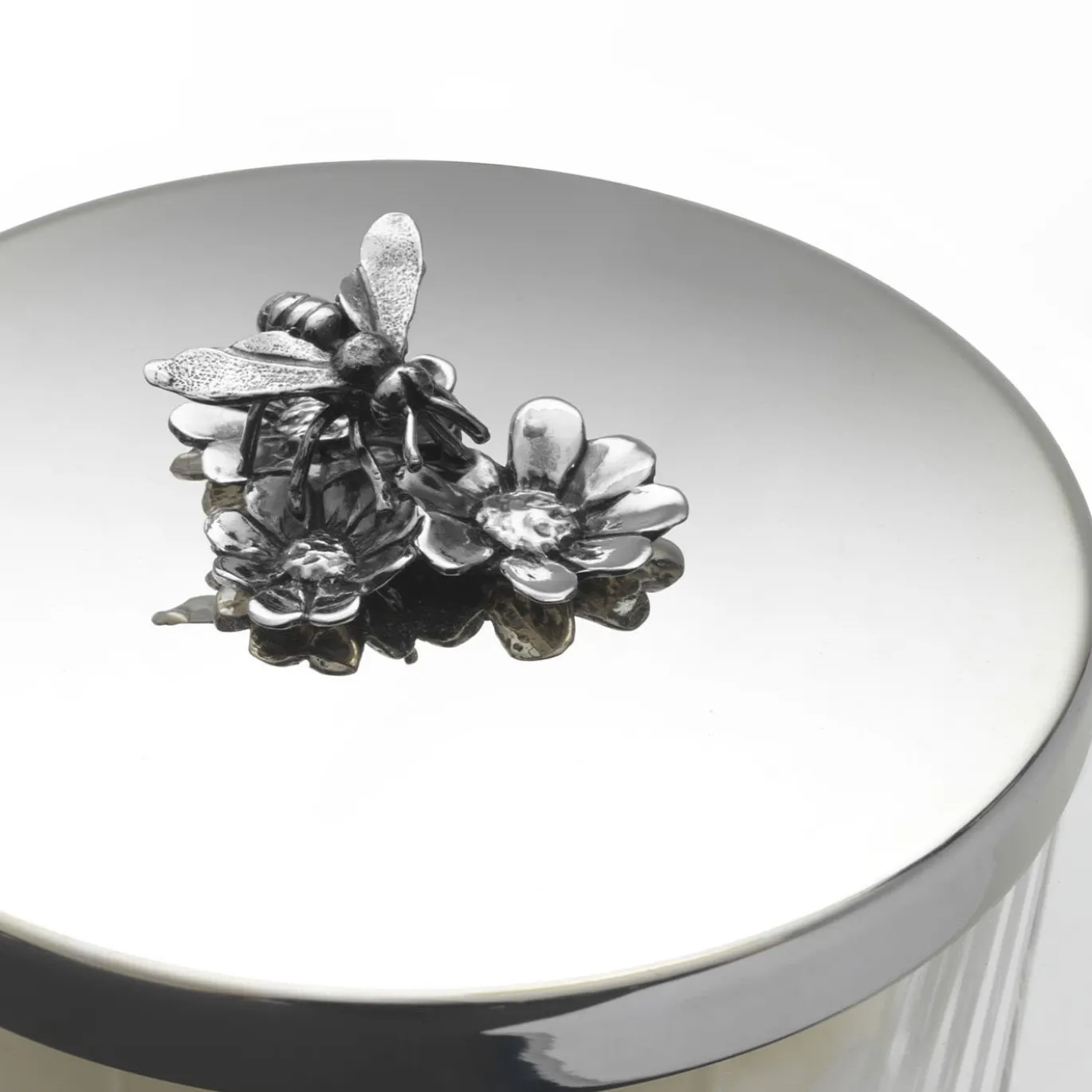 Vaso per candele Spring Bee con coperchio