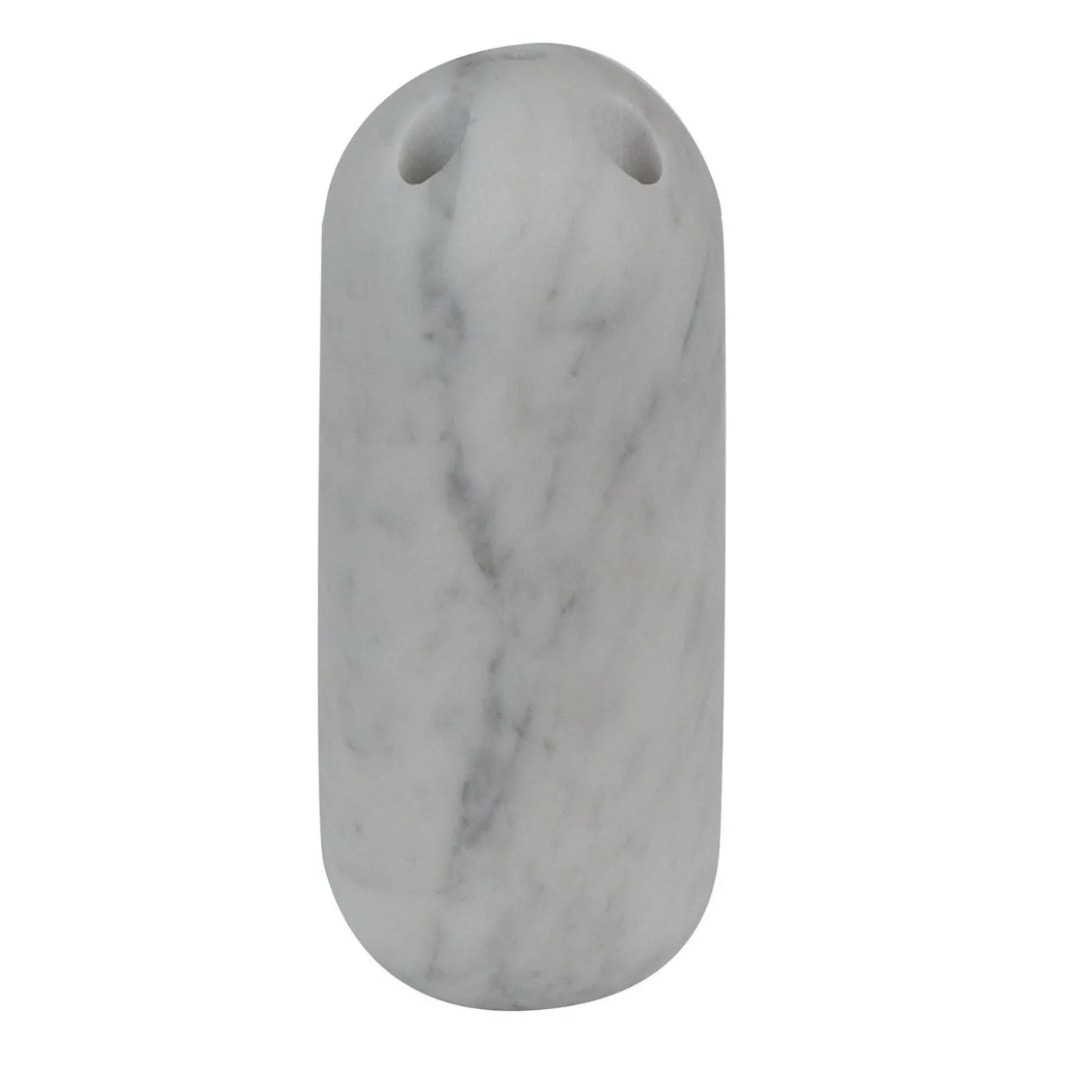 Vaso per fiori Capsule in marmo bianco satinato