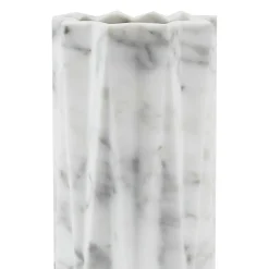 Vaso per fiori Fold in marmo Arabescato bianco