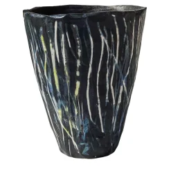 Vaso per fiori Minimal Graphic in ceramica nera