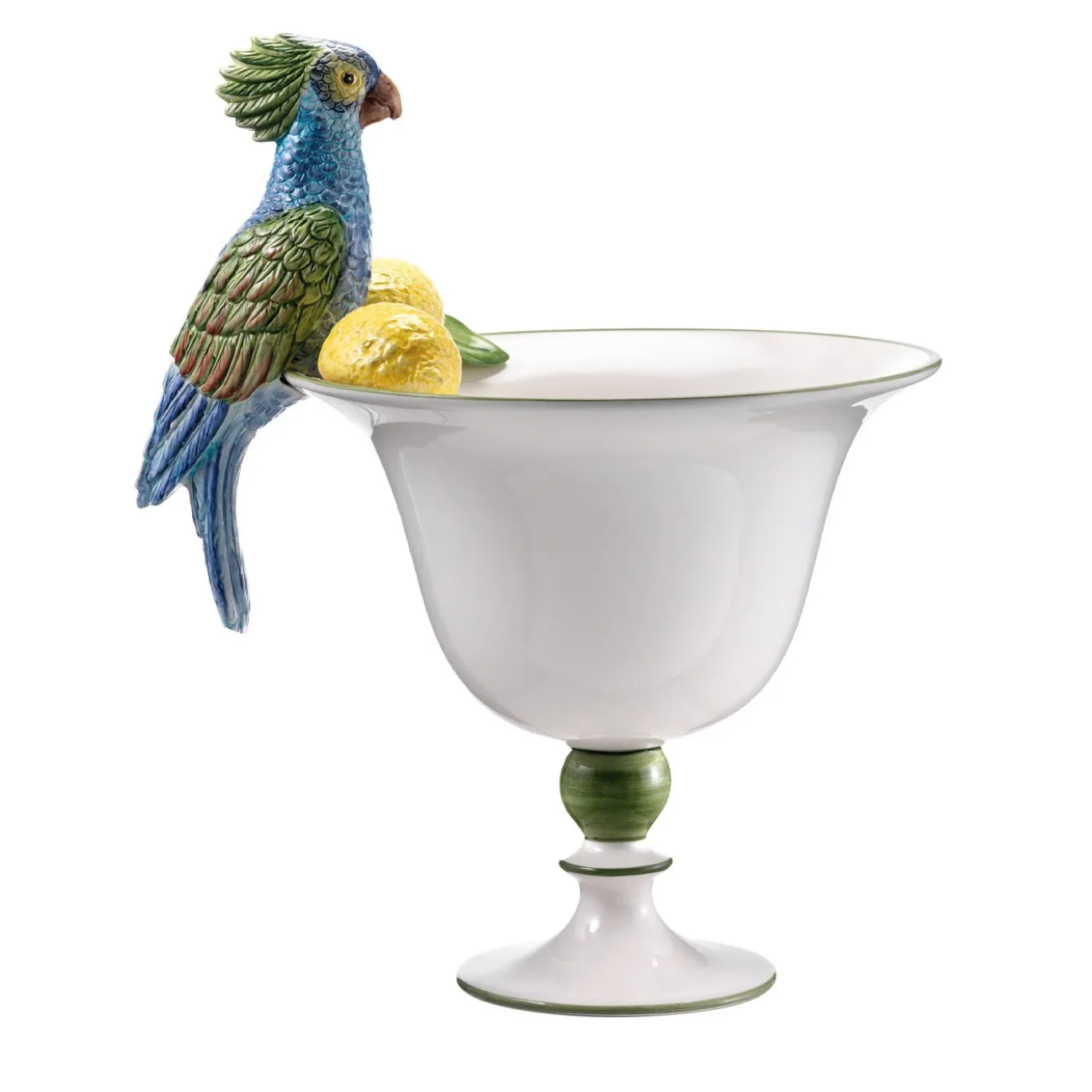 Vaso per pappagalli dipinto a mano