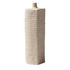 Vaso piatto bianco floreale Battuti di Andrea Anastasio