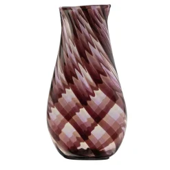 Vaso piatto con filigrana viola di Angelo Ballarin
