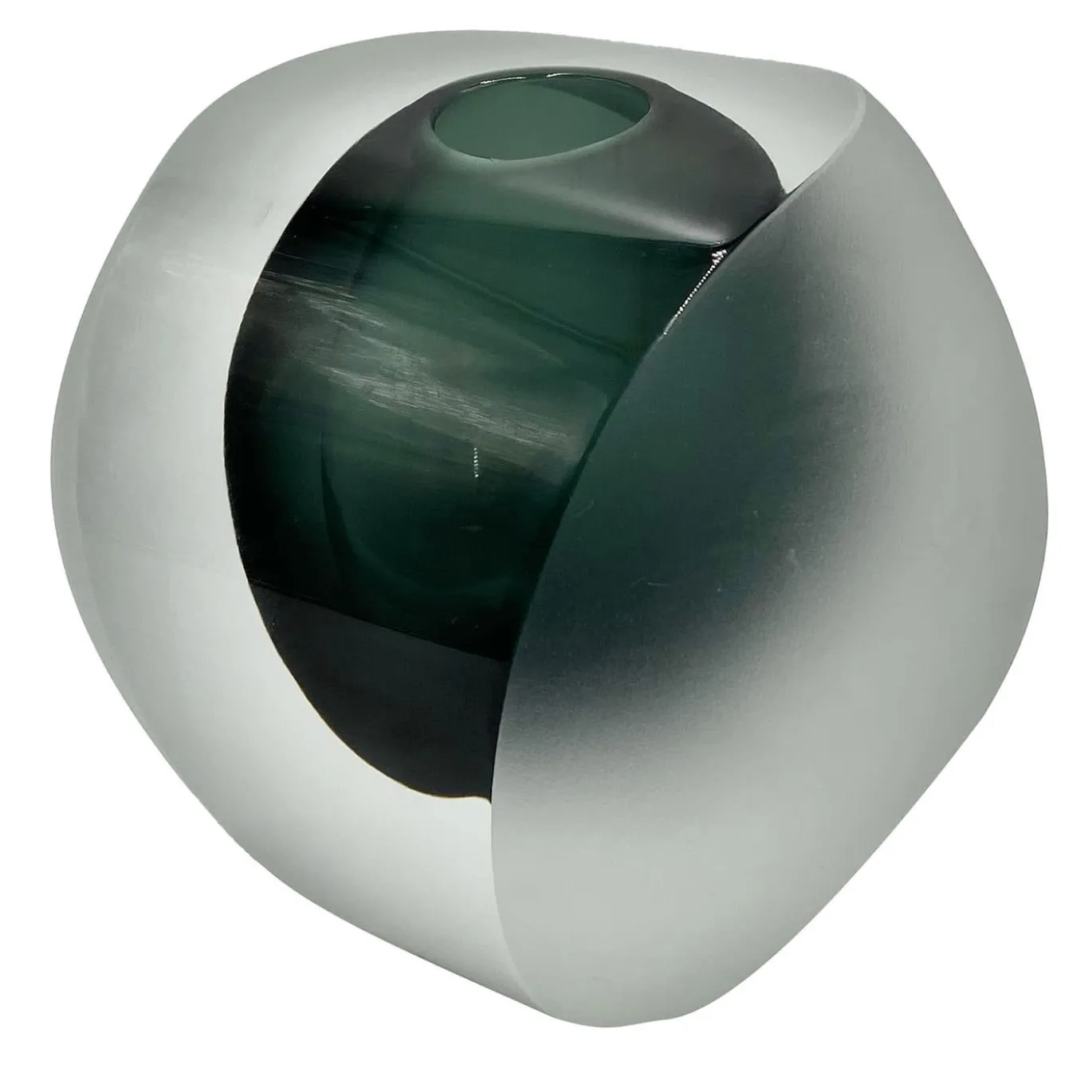 Vaso piccolo a doppio effetto trasparente e grigio