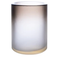 Vaso piccolo Cilindro - Satinato - Cristallo/miele