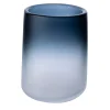 Vaso piccolo Cilindro - Satinato - Cristallo/Blu