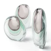 Vaso piccolo in vetro soffiato Essence Amethyst, verde e grigio
