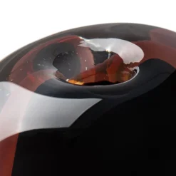 Vaso piccolo in vetro soffiato Essence nero, rosso e grigio