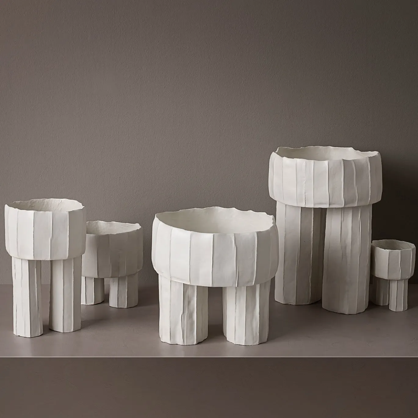 Vaso Piccolo Signorina Corteccia Bianco