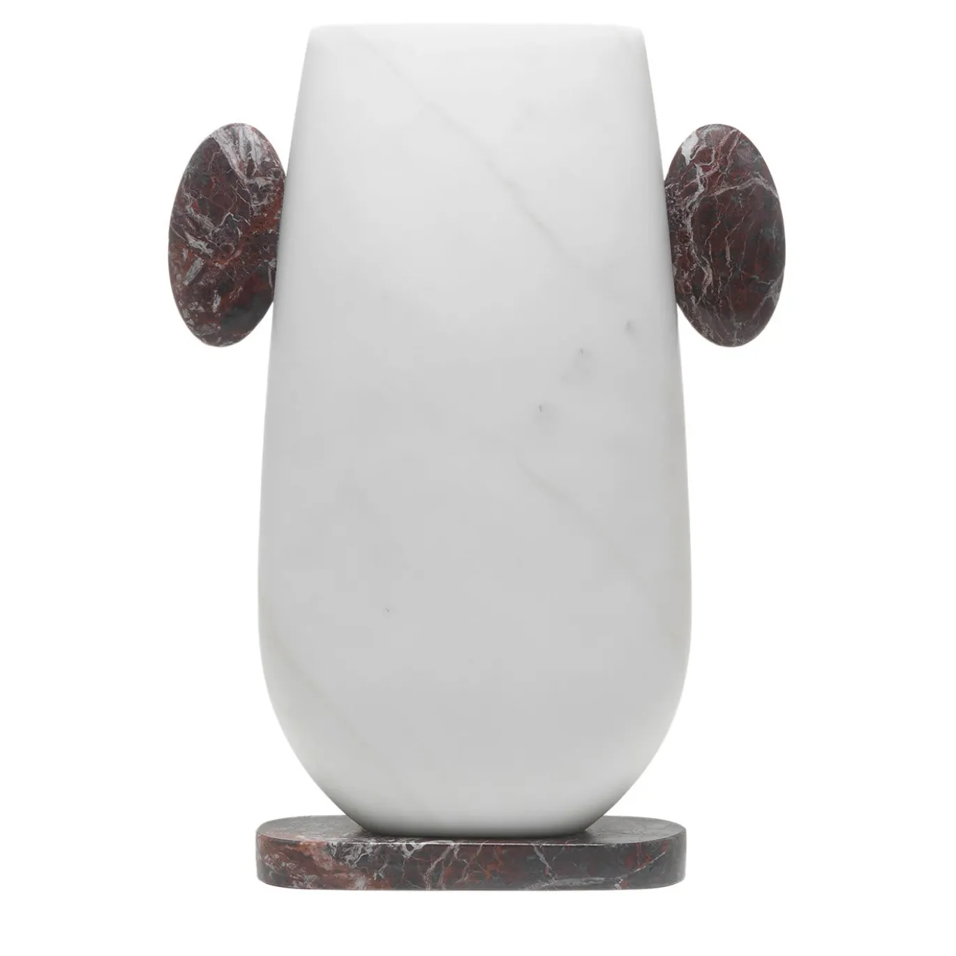 Vaso Pietro White Michelangelo/Red Levanto di Matteo Cibic