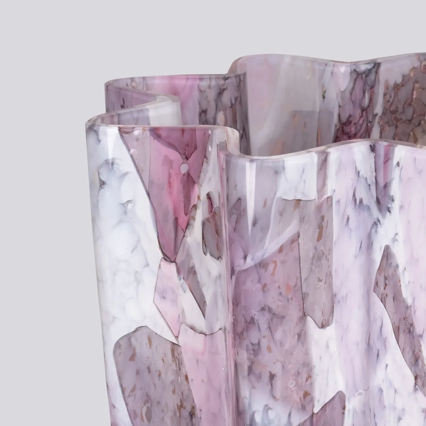 Vaso Pink Bucket in Vetro di Murano