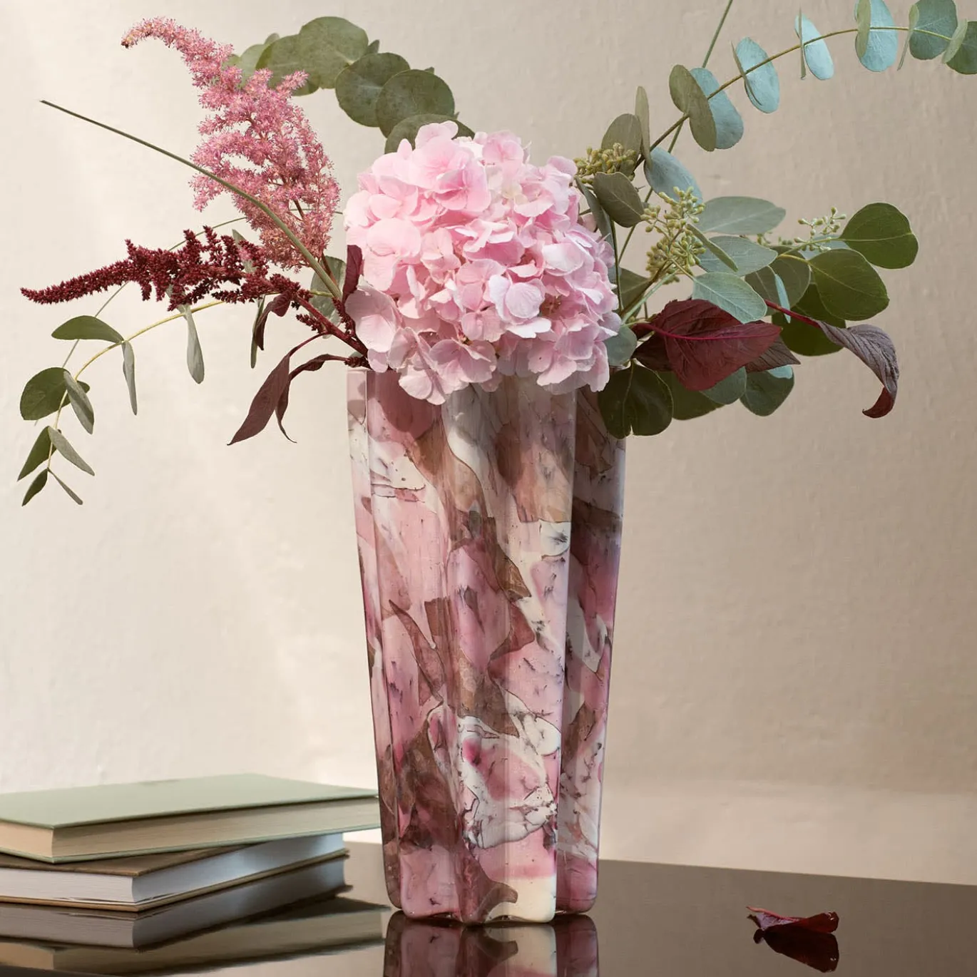 Vaso Pink Bucket in Vetro di Murano