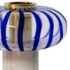 Vaso Playground in vetro blu con base alta singola