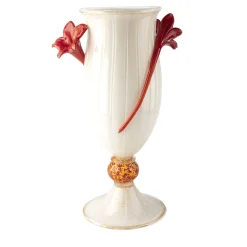 Vaso policromo con fiori Stmat