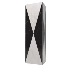 Vaso Polimelus Nero Marquina e Bianco Carrara