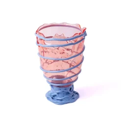 Vaso Pompitu II Grande in Resina Rubino Trasparente & Ceruleo di Gaetano Pesce