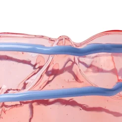 Vaso Pompitu II Grande in Resina Rubino Trasparente & Ceruleo di Gaetano Pesce