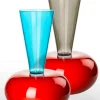 Vaso Puzzle grigio/rosso di Ettore Sottsass