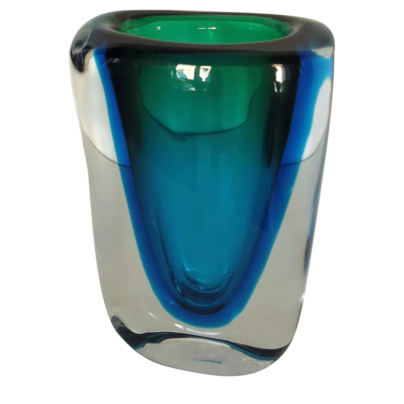 Vaso Quadro Alto Acquamarina