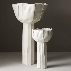 Vaso Ranuncolo Corteccia Bianco #2