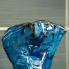 Vaso Riflessi In Ceramica Blu