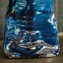 Vaso Riflessi In Ceramica Blu