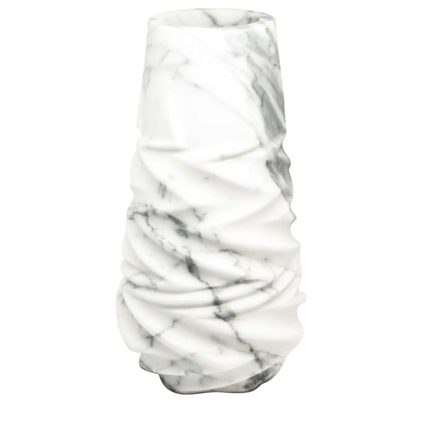 Vaso Rock in marmo Arabescato di Jacopo Simonetti
