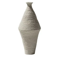 Vaso romboidale grigio chiaro Battuti di Andrea Anastasio