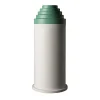 Vaso rotondo alto bianco di Ettore Sottsass