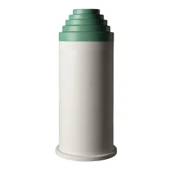 Vaso rotondo alto bianco di Ettore Sottsass