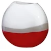 Vaso rotondo bianco e rosso I Piccoli Edizione limitata
