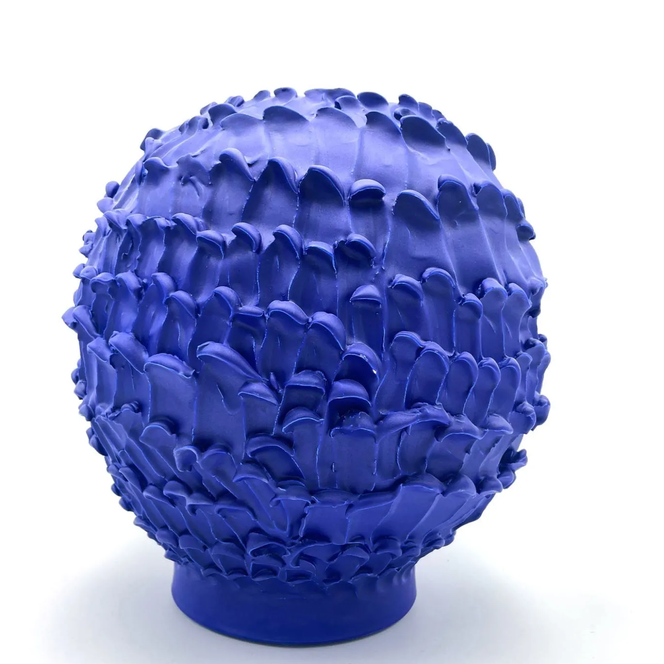 Vaso rotondo grande Onda Matte Deep Blue