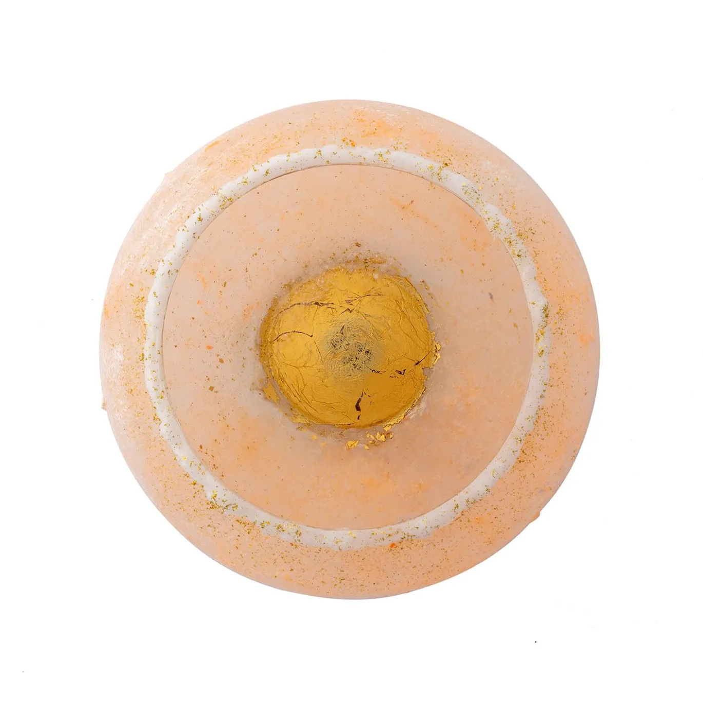 Vaso rotondo Moon in vetro arancione