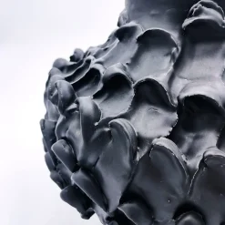 Vaso rotondo nero opaco Onda