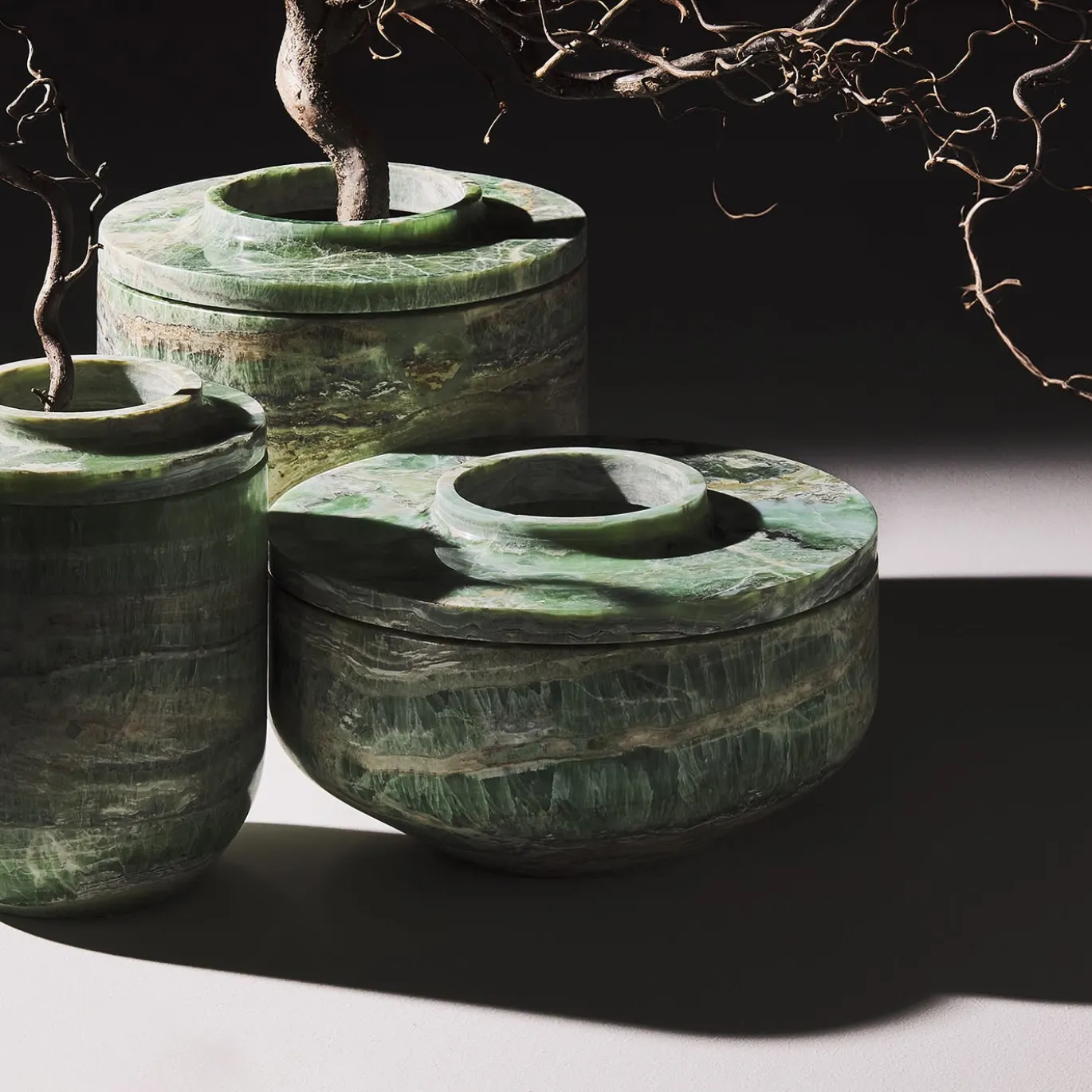 Vaso Royal Large in Onice Verde Smeraldo