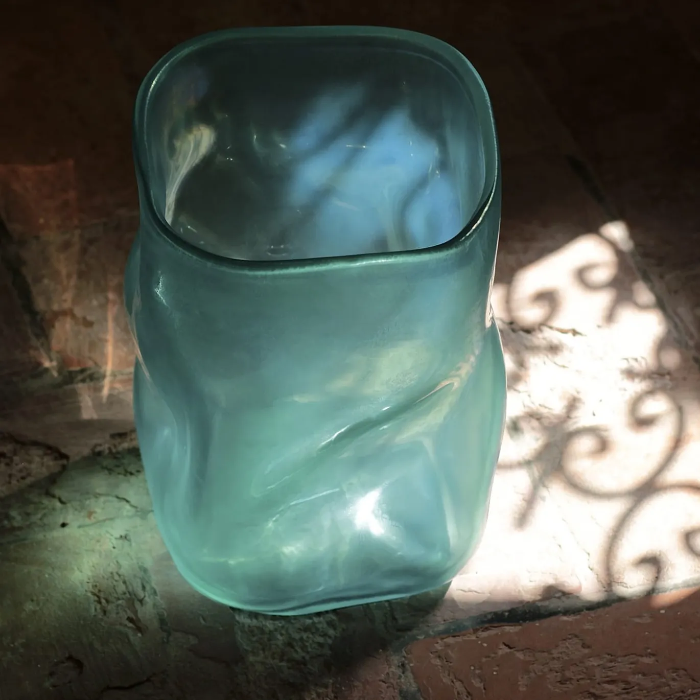 Vaso Sacco Acqua in Vetro Blu