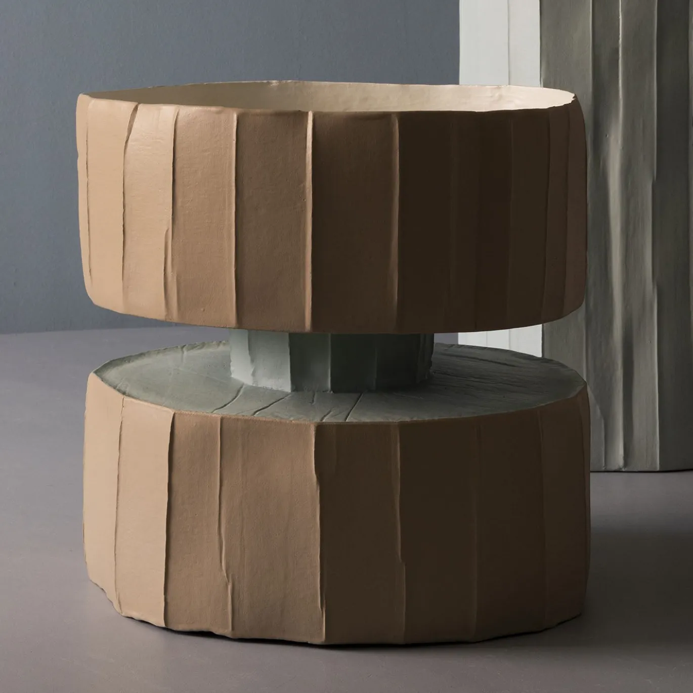 Vaso Safa Mono Corteccia B18/Nocciola e B6/Nuvola