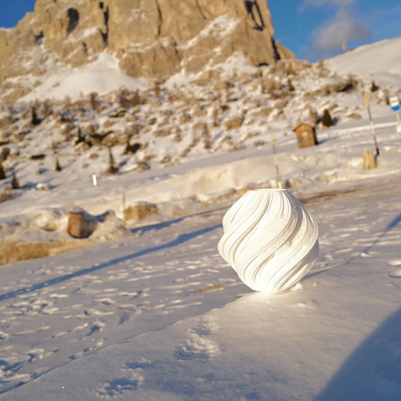 Vaso Scultoreo Bianco Issey