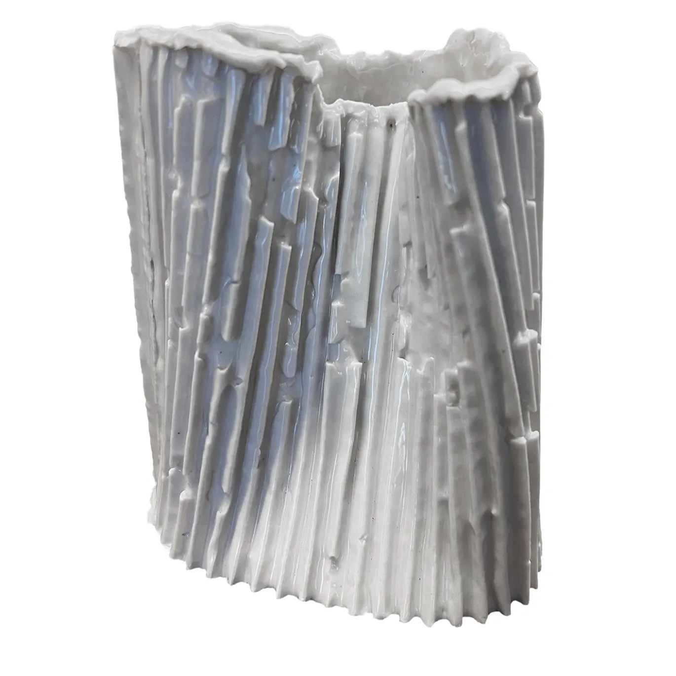 Vaso scultoreo Ivory 1 in porcellana