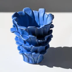 Vaso Scultoreo Oh Fulvio Blu