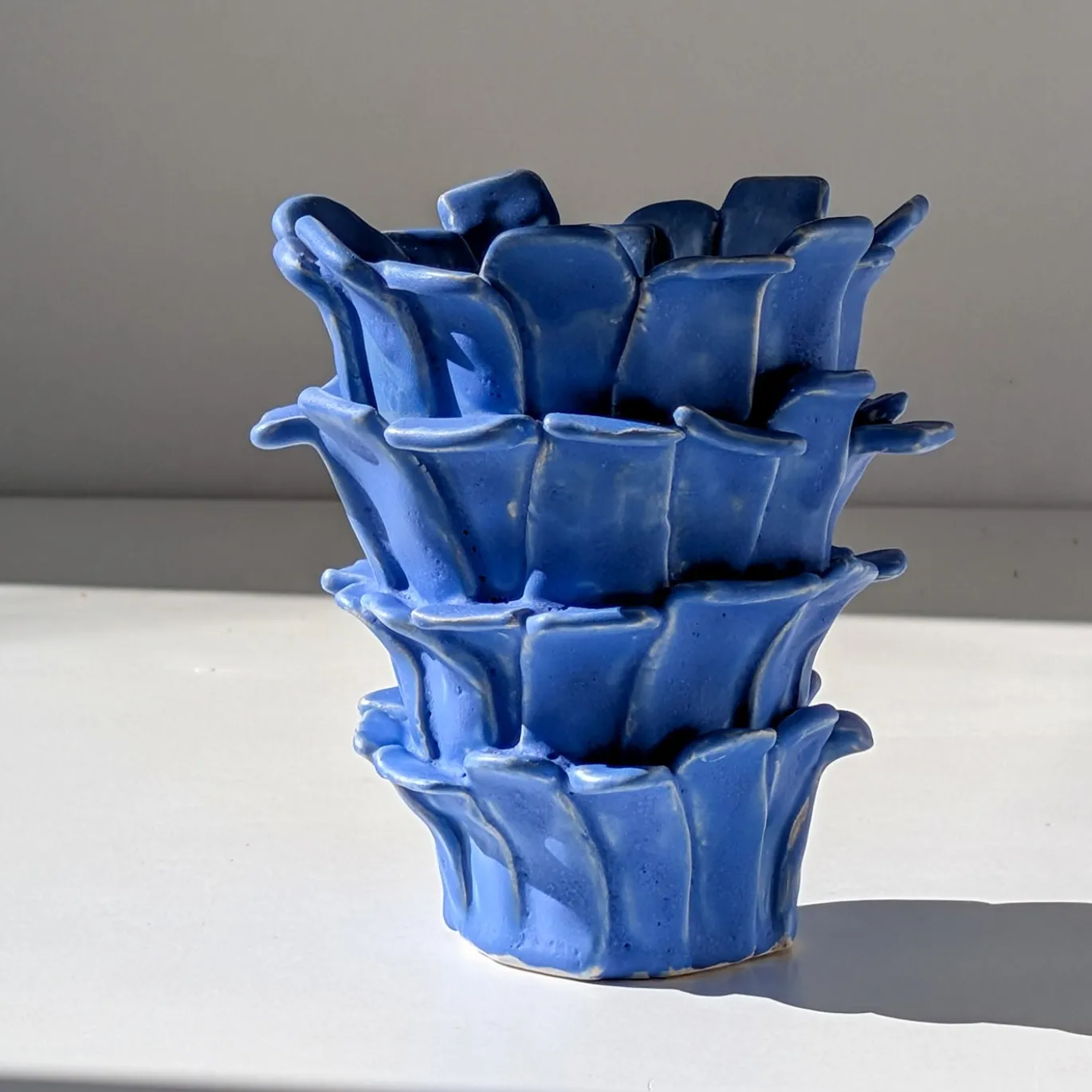 Vaso Scultoreo Oh Fulvio Blu