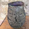 Vaso scultoreo Rust 1 in ceramica iridescente