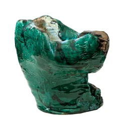 Vaso scultura in ceramica policroma Onda Marina