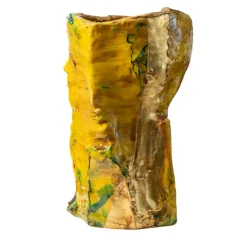 Vaso scultura in ceramica policroma Libera L'Amore
