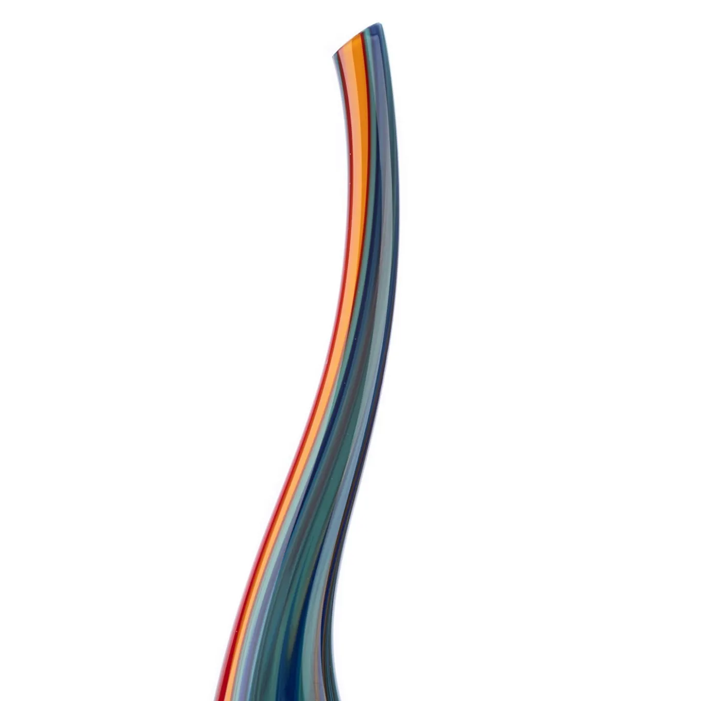 Vaso-scultura in vetro di Murano multicolore a goccia di fuoco #3