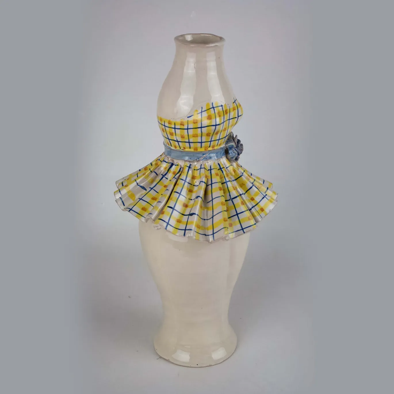 Vaso scultura Manichino da sarta in ceramica