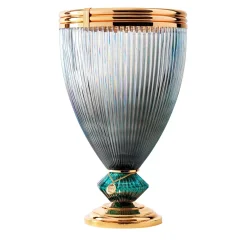 Vaso Senior Boccadoro in Cristallo Perlato e finitura oro rosa